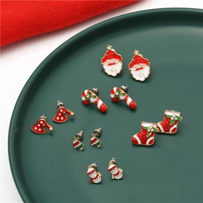 China New CLASSIC Lady Earrings Christmas Cartoon Gold Plated for sale