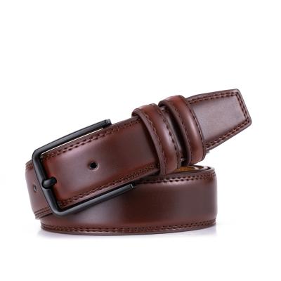 China Comfortable Fashion Leather Men's Pin Buckle Belt, Color-changing Double Sided Cowhide Belt, Men's Jeans Casual Belt for sale