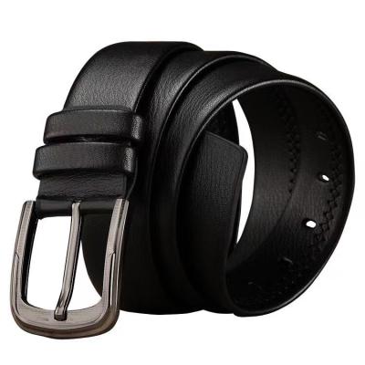 China New design men's belt fashion men's belt alloy belt comfortable cowhide buckle leather men's pin factory good quality for sale