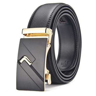 China Comfortable Genuine Leather Automatic Buckle Men's Belt Business Automatic Buckle Men's Belt Can Be Embossed With LOGO for sale