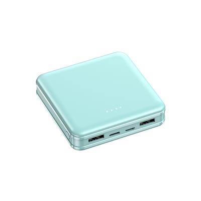 China Green Mini High Capacity 10000mah Mobile Power Bank Mini For Girl Portable Charger Power Bank 10000mah for sale