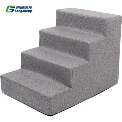 China Breathable Removable Dog Step Bed Stairs Multiple Sizes and Colors Best for Older Pets Dogs Cats Small Pet Stairs Ladder for sale