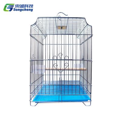 China Stocked Made in China Galvanized Parrot Bird Cage Budgies Mynah Thrush Cages High Quality Metal Bird Cage Pet Cage for sale