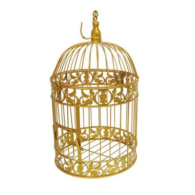 China Small and Medium Parrot Fashion Breathable Gold Wedding Decoration Small Birdcage Bird Cage for sale