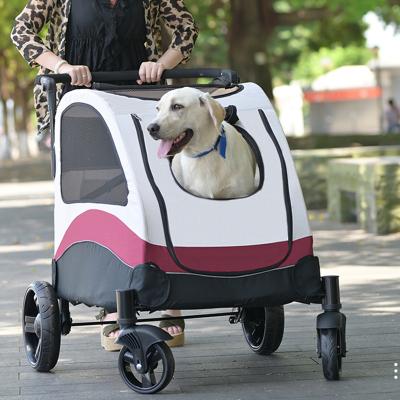 China Good Quality Foldable Hot Selling Cat/Dog Walk Easy Pet Stroller, Foldable Carrier Stroller Cart, Travel Carrier Folding Cart for sale