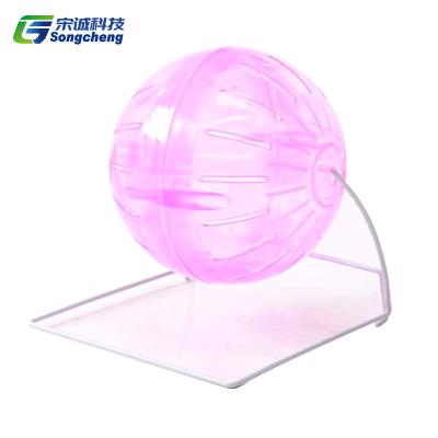 China Newly Viable Running Hamster Playing Ball Plastic Ball With Stents Funny Hamster Exercise Running Tool Toy Pet Toys for sale