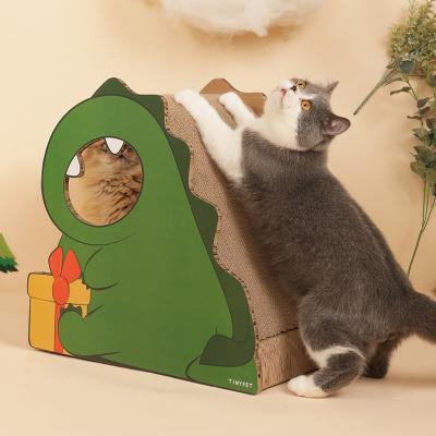 China High Quality Cats Viable Toy Scratching Pad Cute Cartoon Pet Paper Cat Scratcher Board Durable Corrugated Cardboard Designed for sale