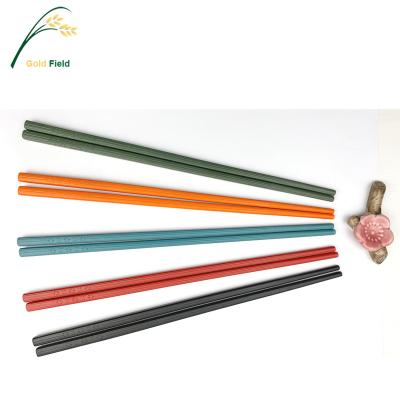 China Durable High Quality Flatware 24.0cm 5 Colors Alloy Fiberglass Chopsticks Anti-Slip Dishwasher Safe for sale