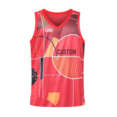 China Antibacterial fashion pba custom mens throwback reversible to print sports stitched retro crenshaw mesh basketball tank tops for sale