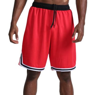 China High Quality Double Layer Basketball Shorts Mens Basketball Antibacterial Custom Textured Mesh Shorts 100% Poly for sale