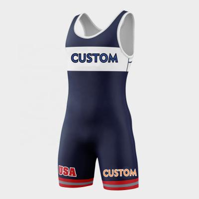 China Factory OEM Singlet Cheap Custom Wrestling Singlet Polyester Singlets 100% Custom Size for sale