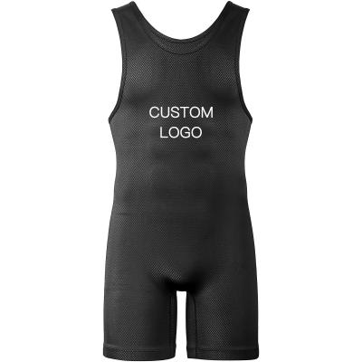 China Custom Logo No MOQ Plus Size Cheap Sublimation Digital Team Weightlifting Suit Wrestling Singlet For Men Custom Size for sale