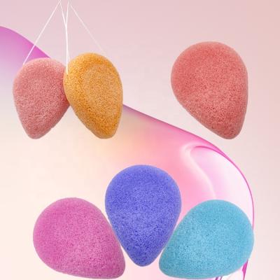 China Deep Cleansing Konjac Facial Sponges Large For Tear Shape Sensitive Skin Care Body Bath Organic Konjac Sponge for sale