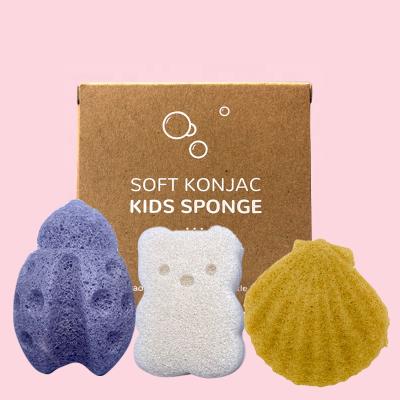 China All Natural Amazon New Arrivals Soap Cute Shape Turmeric Infused Natural Konjac Cleansing Facial Sponges Free Samples à venda