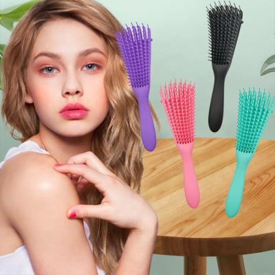 China New Style Waterproof Anti-static All Hair Scalp Massage Brush Use Eight-claw Plastic Wet Dry Comb for sale