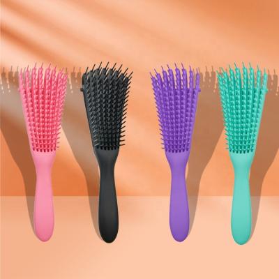 China Scalp Massage Eight Rows Waterproof Anti-static Hair Brush Styling Tools Eight-claw Comb Hair Massage Brush for sale