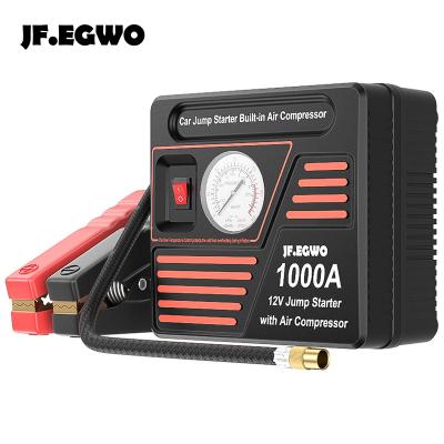 China Multifunctional 6 in 1 New Car Jump Starter Air Compressor Power Bank Emergency Jump Start Device Car Battery Charger Booster for sale