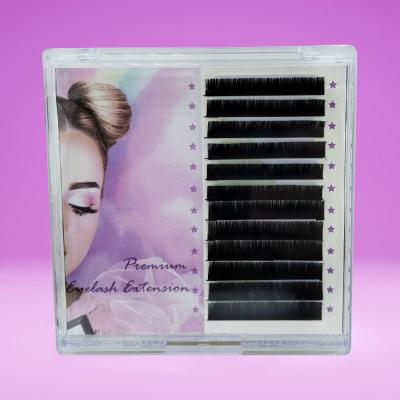 China Natural Soft Logo Customization mixed trays Eyelash Extension 0.03 mm synthetic, Mink, Silk c curl cc curl d curl lash trays for sale