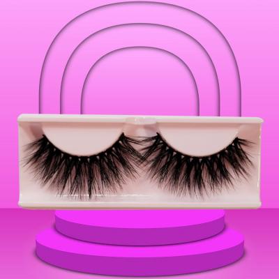 China Natural Soft Eyelash private label drop shipping different types wholesale 5d fluffy full strip natural wispy  Faux Mink 25mm   Eyelash for sale