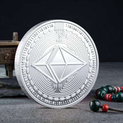 China Wholesale Europe Metal Customized 3D Ethereum Coin Ethereum Monedas Collectible Coin Crypto Ethereum Ancient Custom Coin Safemoon for sale