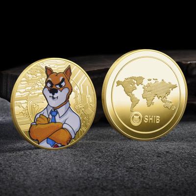 China Europe No Commemorative Min Wholesale Antique Metal Collectible Coin Cryptocurrency Showcase Shiba Inu Shiba Inu Crypto Coin for sale