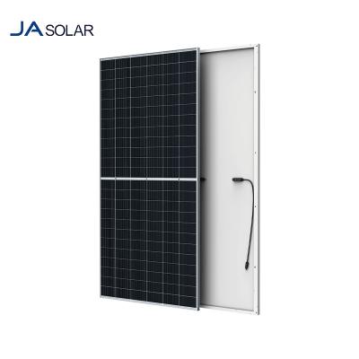 China Ja Solar Panels 400w 410w 420w Black Mono Panels 450w 550w 600w 700w Half Cell PV Modules 182mmx182mm for sale