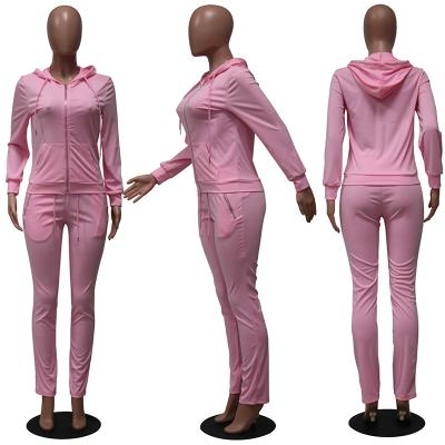 China Breathable Fall 2 Piece Pants Sets Women Clothes Hoodies Sweatshirt Jogger Outfit Tracksuits for sale