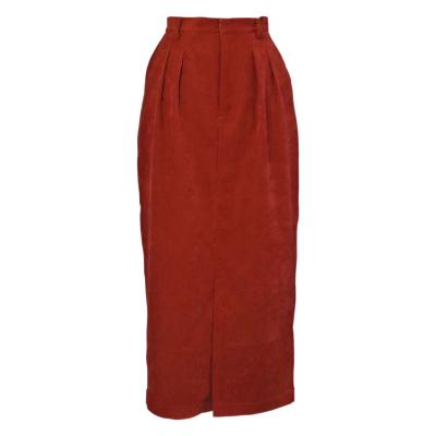 China Anti-static Women's Skirts 2021 Autumn Ladies Bodycon Corduroy Elegant Long Split Skirt for sale