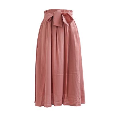 China New Women's Skirts Anti-static Summer Ladies Casual Elegant Waist Tie Waist Korean Skirt for sale