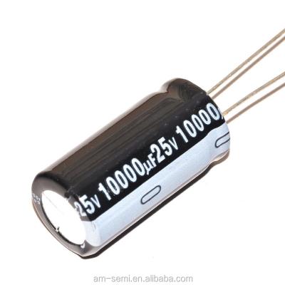 China Lighting 25V/10000UF volume 18*35 capacitor high quality aluminum electrolytic electrolytic capacitor for sale