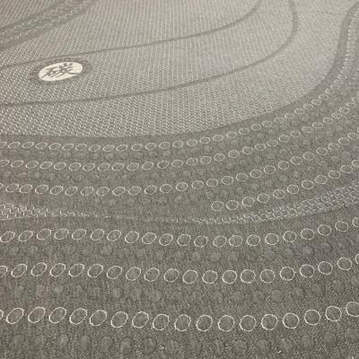 China Flame Retardant 14% bamboo charcoal fiber 38% heather grey 48% polyester jacquard functional mattress fabric knitting for sale