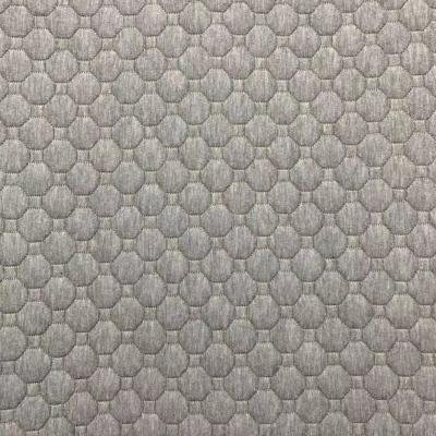 China Flame Retardant 100% Polyester Heather Gray Octagon Knitted Fabric For Mattresses for sale