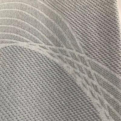 China 100% Polyester Fire Retardant Gray Heather Stripe Designer Fabric For Bed Mattresses for sale