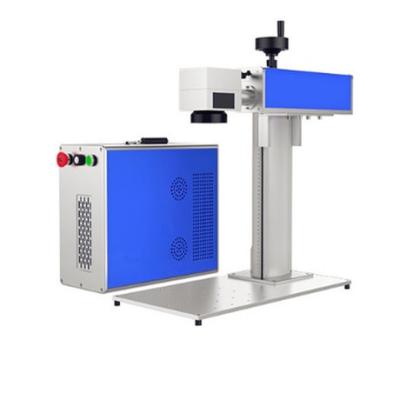 China Desktop 20W 30W 40W 50W Small Fiber Laser Marking Machine Engraving Machine Cutting Plotter Automated Loading Metal For Metal for sale