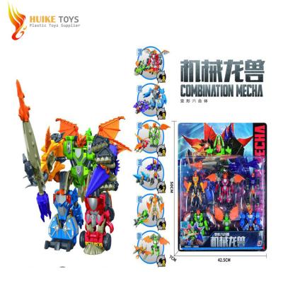 China DIY TOY Hot selling 6in1 kids robot engineering deformation car toy in 2020 for sale