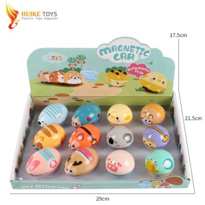 China Friction Toy Hot Sell Magnetic Pull Back Car Cartoon Inertia Sliding Cute Baby Pet Mini Car Toy In 2021 for sale