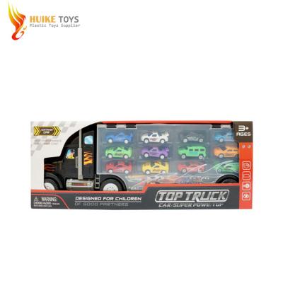 China Toy Cute Friction Double Deck Friction Trailer Truck Toy, Tow Truck for sale