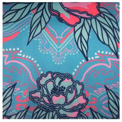 China Tear-Resistant custom print Boutique Fabric 75Dx75D crepe chiffon for Women's Clothing Fabric for sale