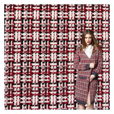 China Shrink-Resistant Autumn colors tweed Cotton fabric acetate 19%Cotton 48%Polyester tweed fabric for women dress for sale