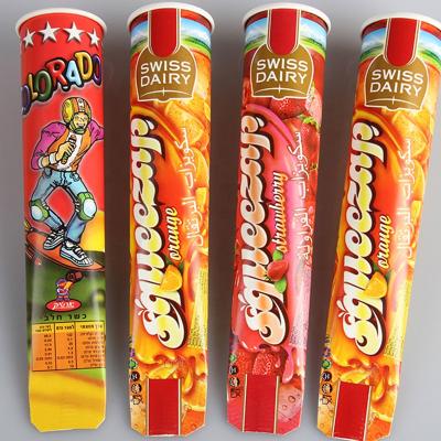 China High Quality Disposable Ice Cream Shake Tubes 70-100ml Ice Cream Paper Calippo Tube for sale