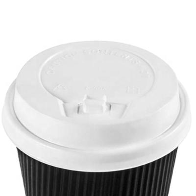 China Biodegredable Doris 70mm/80mm/90mm PLA Cornstarch Coffee Paper Cup Lid Biodegradable Plastic Miso Cup Lid for sale