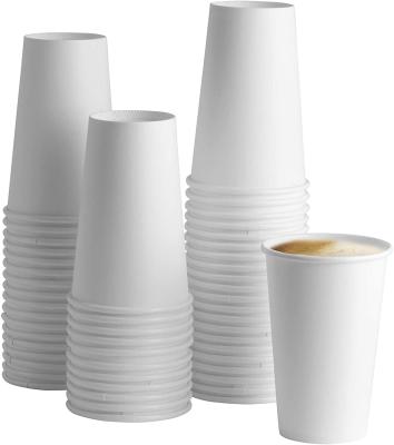 China Disposable Biodegradable Paper Cup 12oz Customizable Coffee Plastic Free Hot Drinks Paper Cup for sale