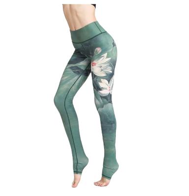 China Popular High Quality Active Wear High Waisted Yoga Pants Seamless Printing Sweatpants Breathable for sale