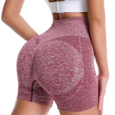 China Viable Slim Fit Waist Yoga Butt High Lift Lift Up Simple Soft Nylon Summer Gym Breathable Running Shorts for sale