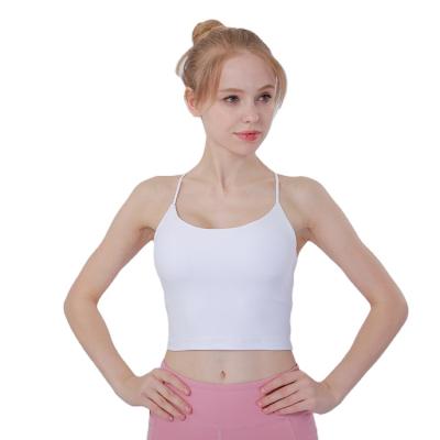 China Breathable Fashion Yoga Woman Soft Lightweight Seamless Workout Vest Breathable Sweat-Wicking Bra Tops for sale