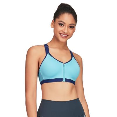 China Sweat-wicking breathable lightweight sports yoga cross back bra with chest pads seamless woman bra for sale