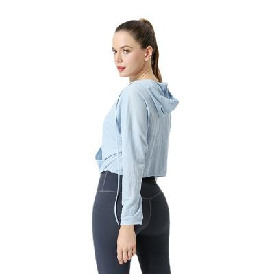 China QUICK DRY Custom Hooded Gym Equipment Sweatshirt Long Sleeve Fitness Women Hoodies for sale