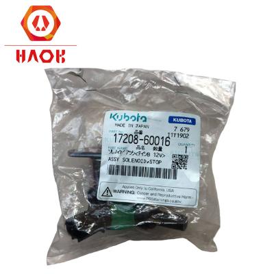 China Machinery Repair Shops Stop Solenoid 17208-60016 For Kubota Engine for sale