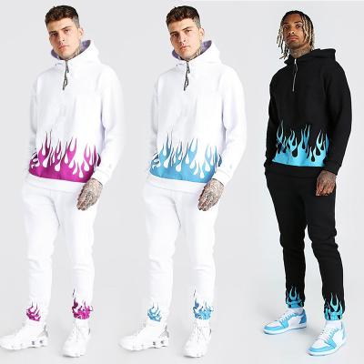 China Simple Men High Quality Custom Color Logo Tracksuit Hoodie Sweatsuit Adult Two Piece Suits Solid Place for sale