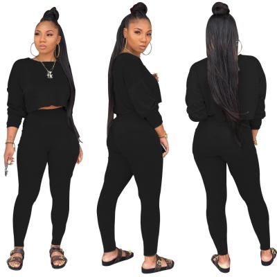 China QUICK DRY women's sweatpants and hoodie set custom 2 piece matching lounge set wear knitted for sale